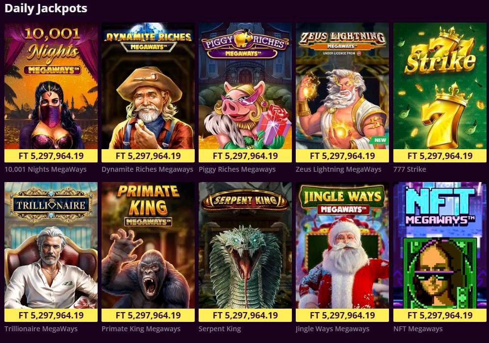 daily jackpots games malina casino