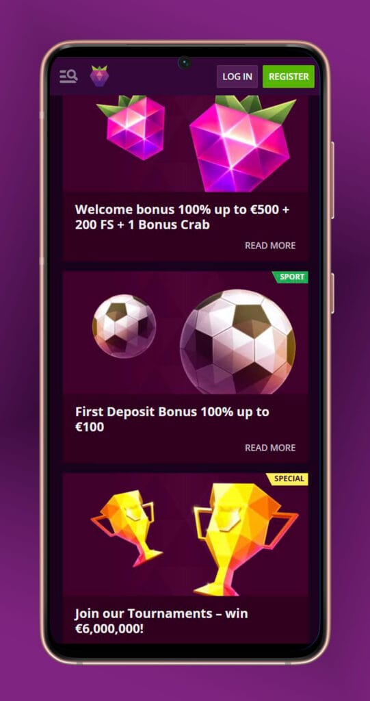 mobile bonuses malina casino